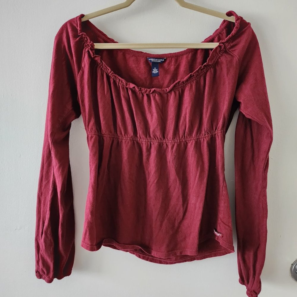 American Eagle Juliet balloon sleeve top, Medium. 90s vintage EUC